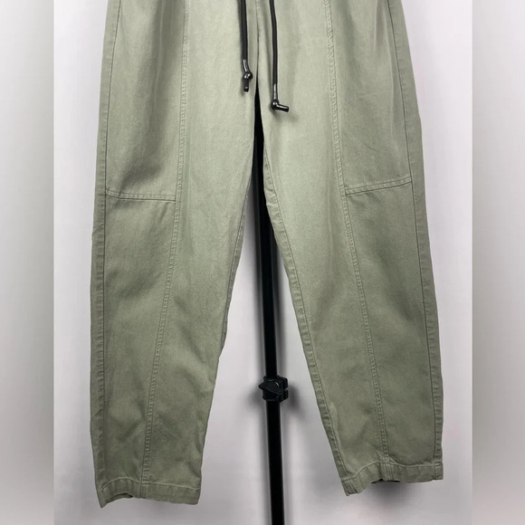 Zara Green Pull On Elastic Drawstring Waist Jogger Style Trousers - Picture 7 of 11